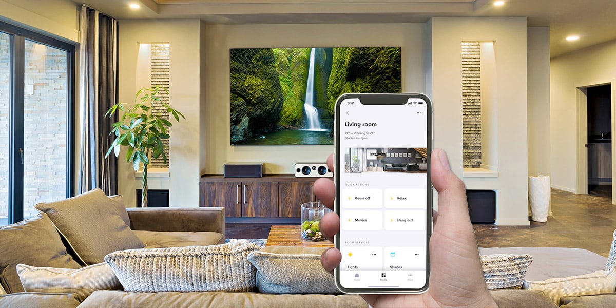 Smarthusstyring fra mobilen, lys, varme og underholdning i én app